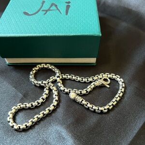 JAI by John Hardy 5.3mm box link solid 925 sterling silver necklace 16”